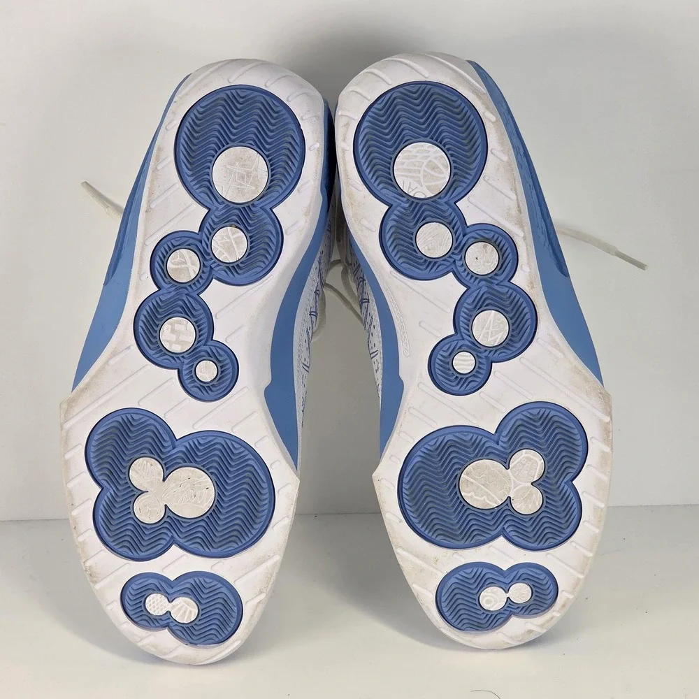 Nike Air Jordan Shoes Mens 10.5 White Blue Icons Basketball Sneakers Classic